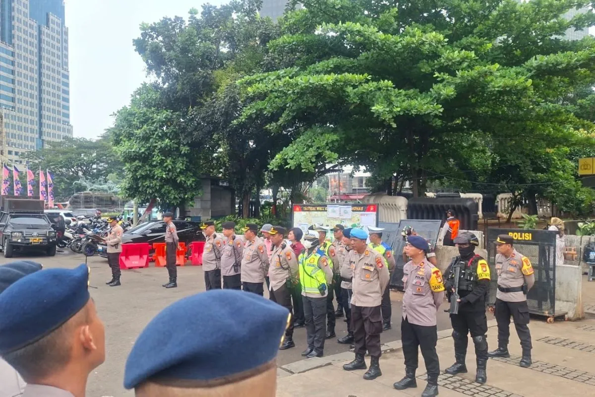 700 Personel Gabungan Amankan Dua Demo Serentak di Jakarta Pusat
