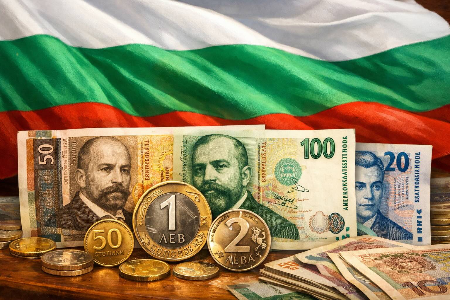 Ilustrasi mata uang Bulgaria
