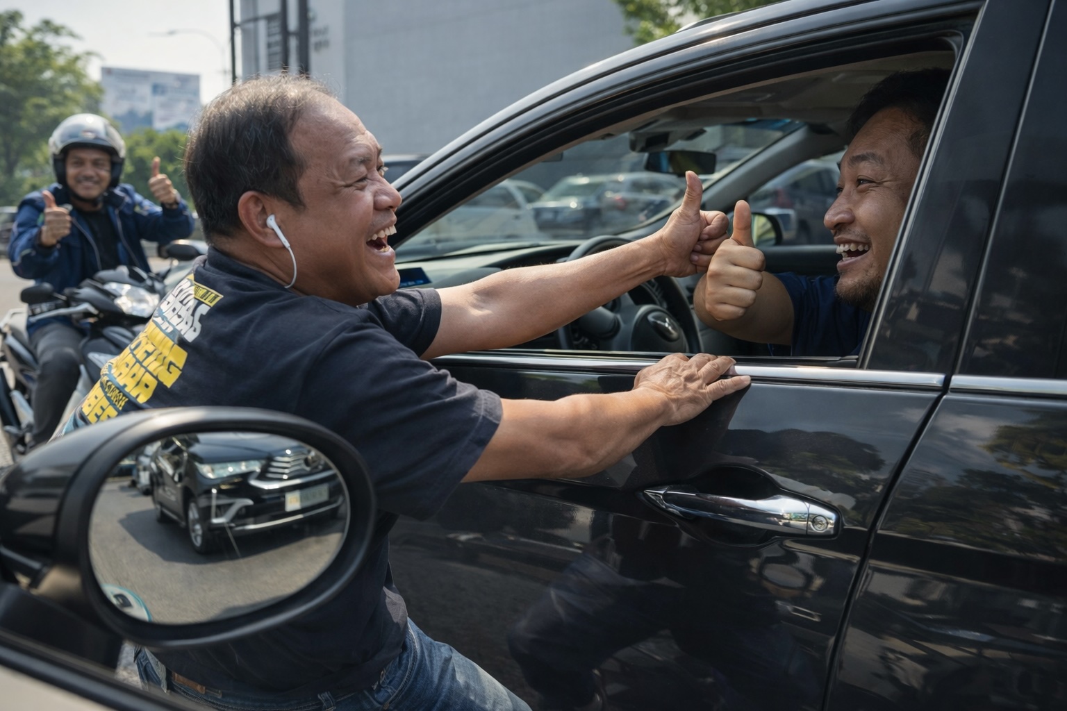 Pengemudi Calya Rusak Spion dan Wiper Mini Cooper di Sunter