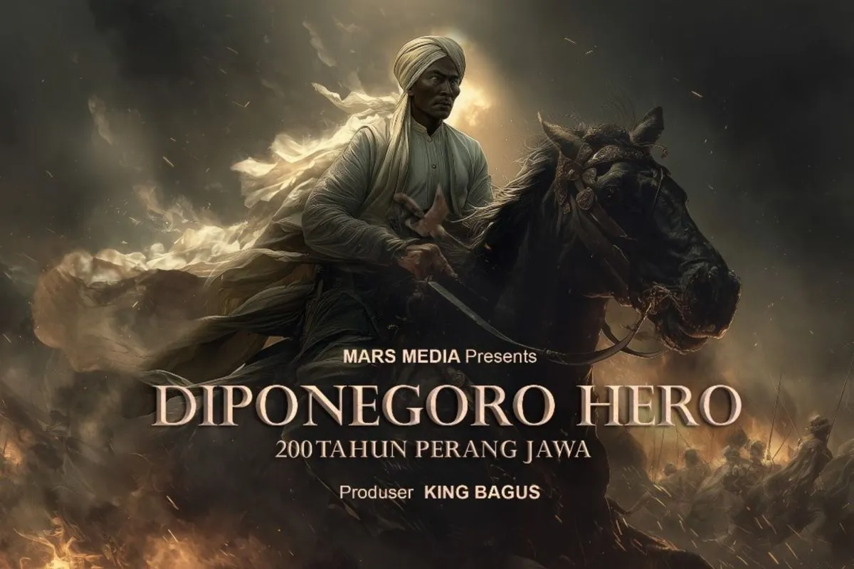 Poster Film berjudul "Diponegoro Hero" Sambut Ulang Tahun (HUT) Ke-80 Indonesia. (Foto: Antara/HO-Mars Media)