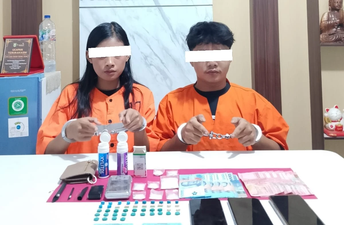Polsek Pinggir Ungkap Jaringan Narkotika, 2 Tersangka dan Puluhan Barang Bukti Diamankan