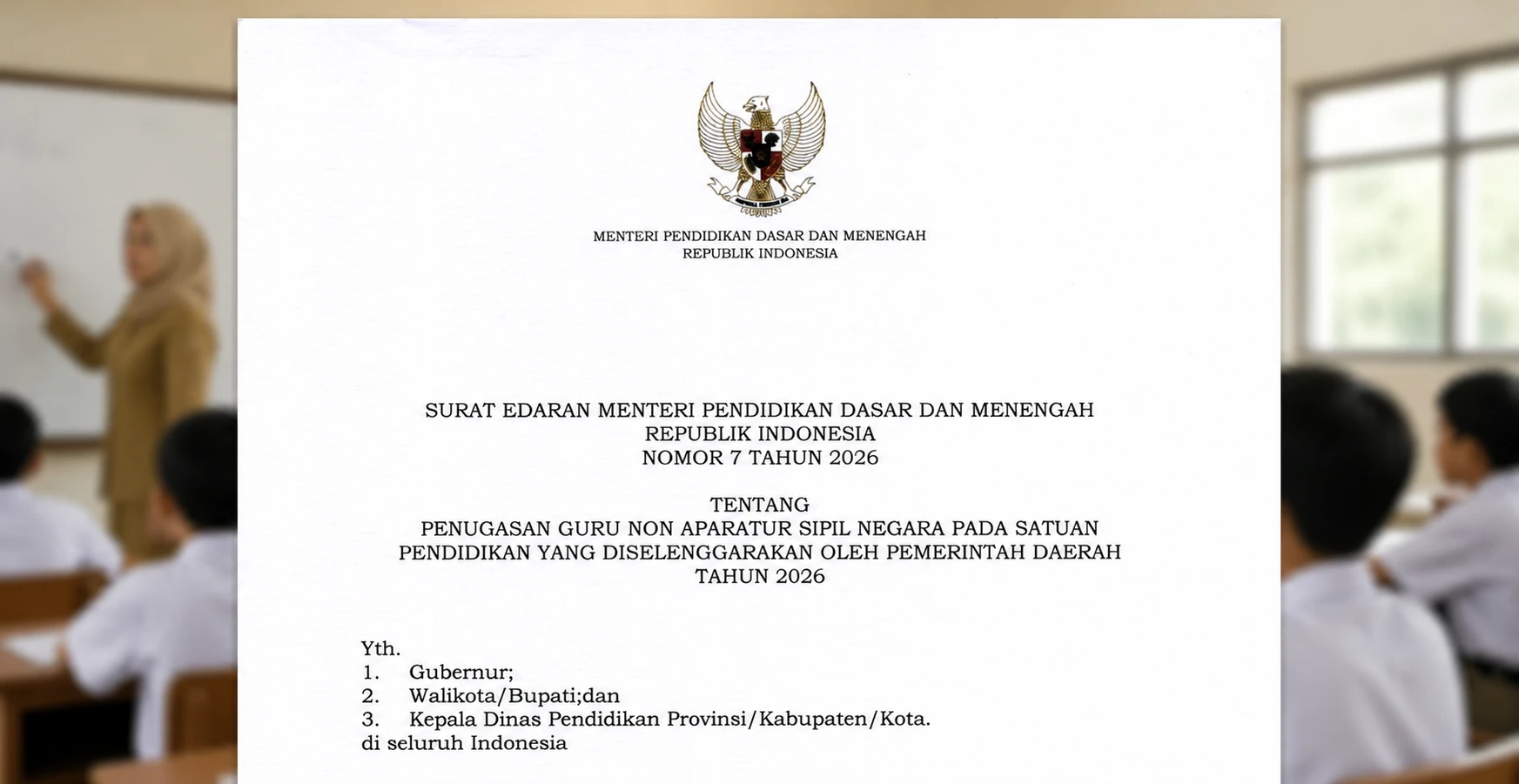 Guru Non-ASN Dilarang Mengajar Setelah 2026? Ini Klarifikasi Resmi Pemerintah