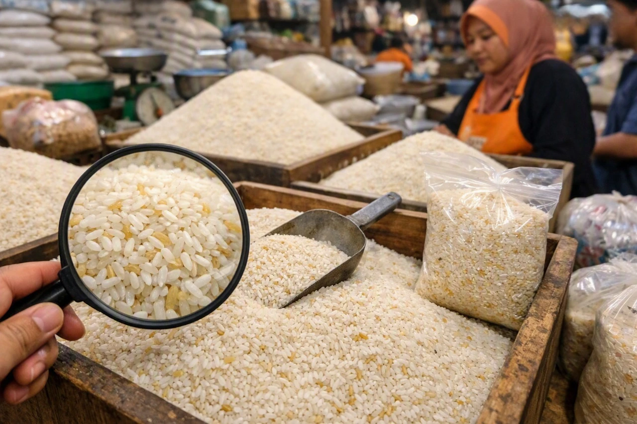 Cara Bedakan Beras Fortifikasi Asli atau Oplosan