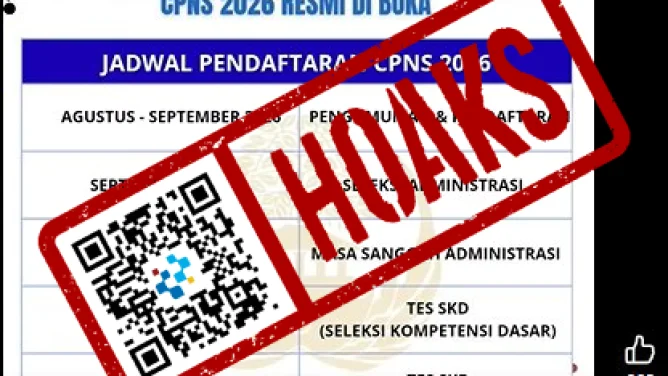 Hoaks Video Menpan-RB Umumkan Pendaftaran CPNS pada Agustus 2026