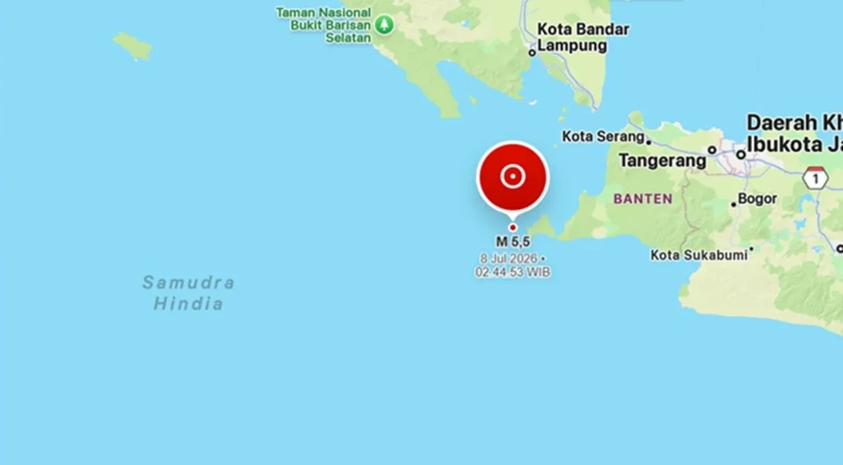 Gempa M 5,5 Guncang Selat Sunda, BMKG Pastikan Tidak Berpotensi Tsunami
