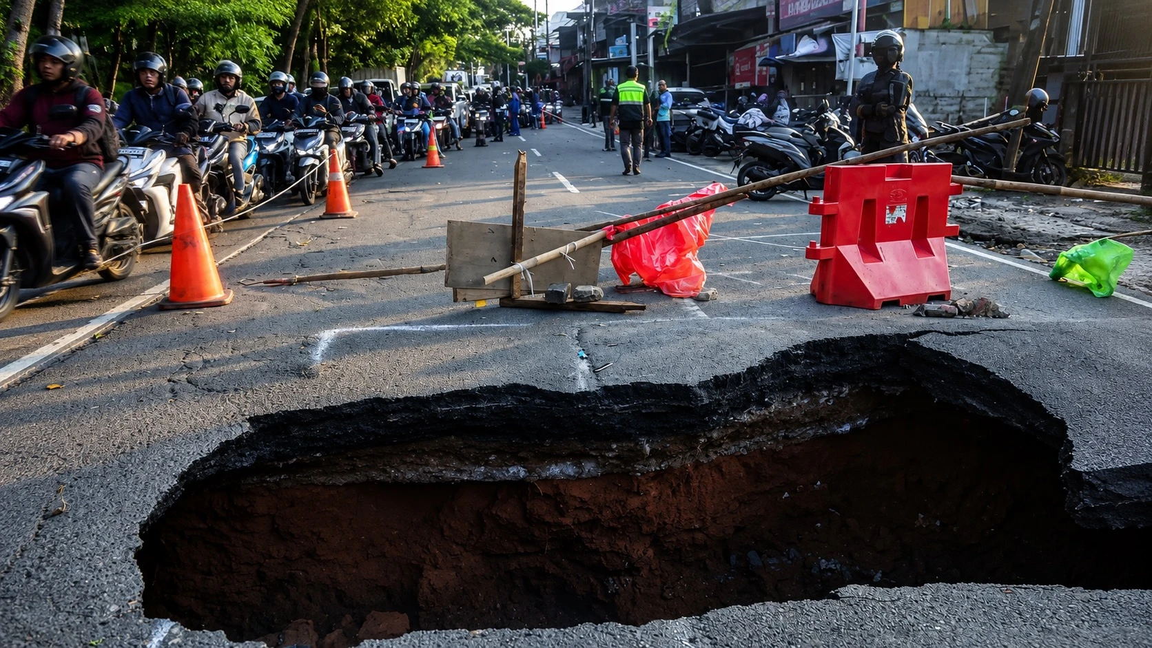 Jalan Amblas di Lenteng Agung Picu Kemacetan Parah, Rute Transjakarta ke UI Dialihkan