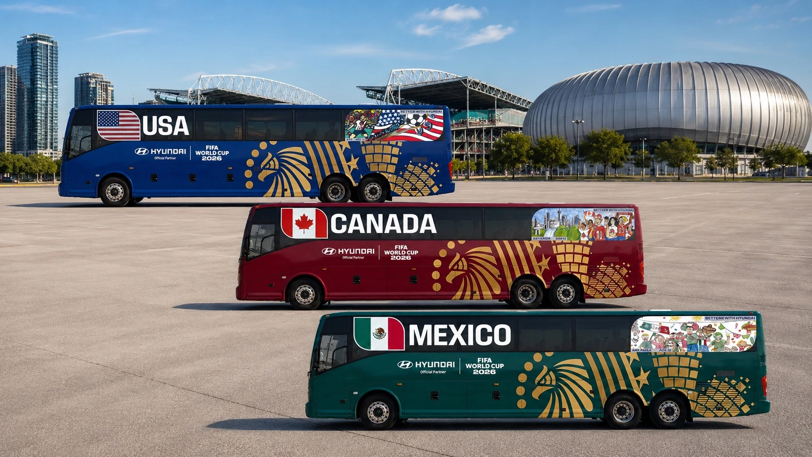 Karya Anak-Anak Berbagai Negara Hiasi Bus Timnas Peserta Piala Dunia 2026