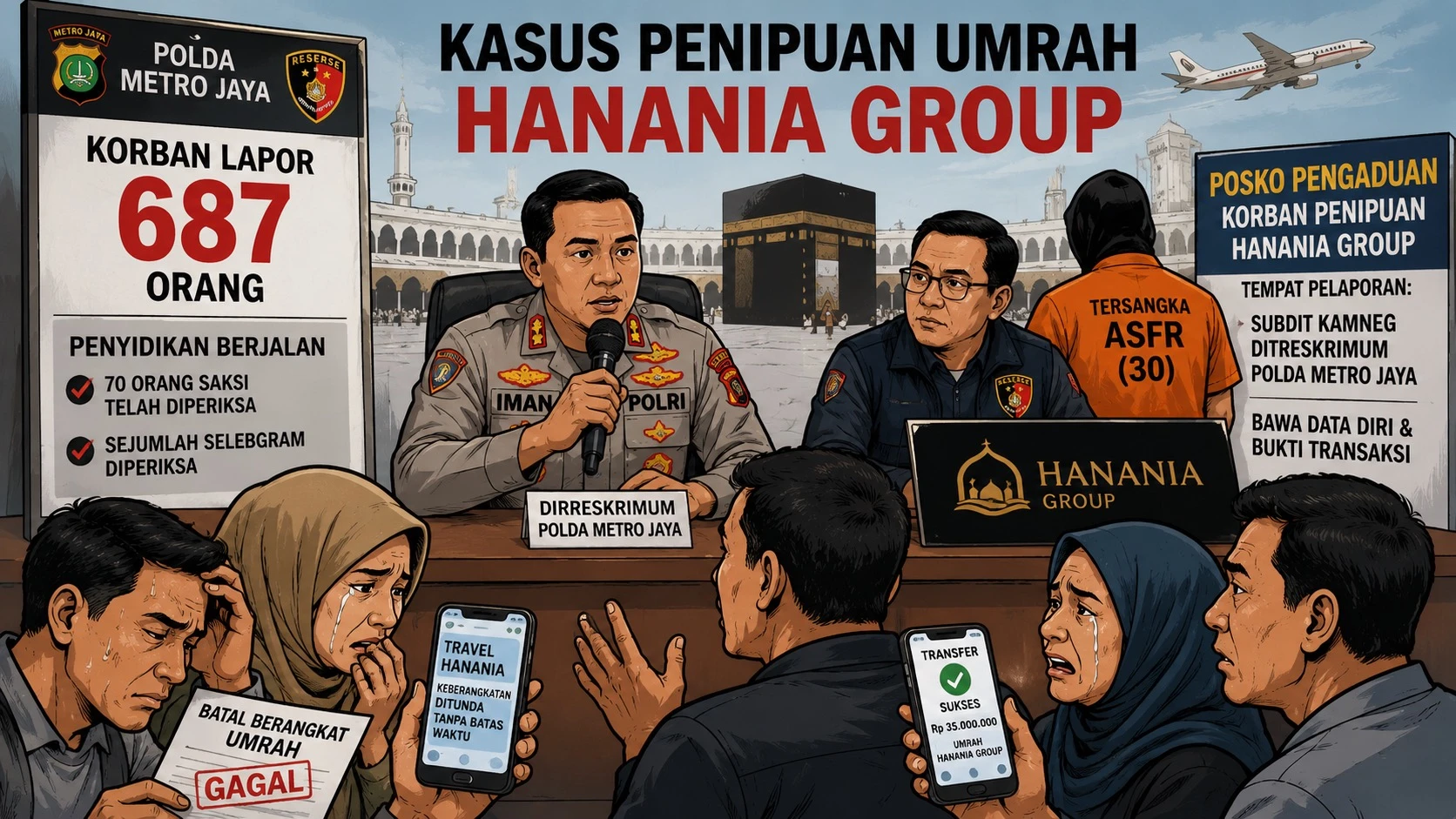 Korban Hanania Travel Diduga Tembus 3.000 Orang, Kerugian Capai Rp95 Miliar
