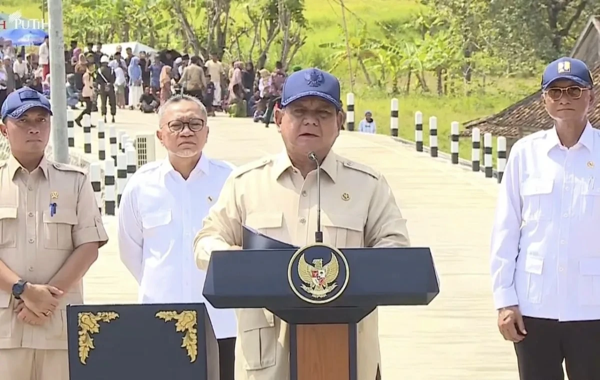 peresmian jalan daerah, prabowo subianto,