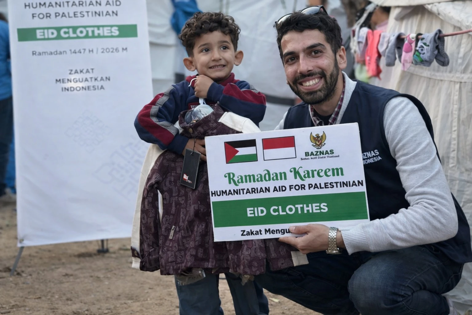 Sumbangan pakaian baru untuk Gaza dari Baznas