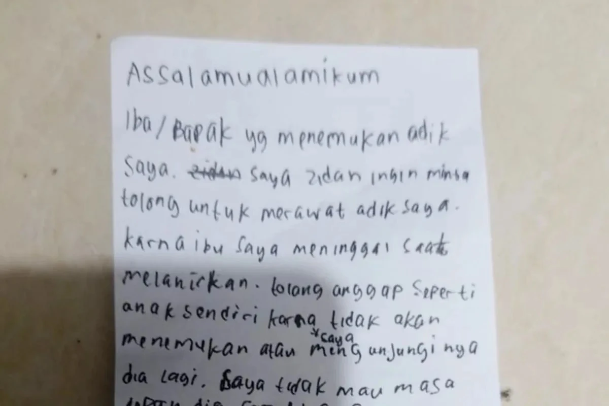 Bayi Perempuan Ditinggal Kakak di Gerobak Nasi Uduk di Pasar Minggu Karena Ibu Meninggal