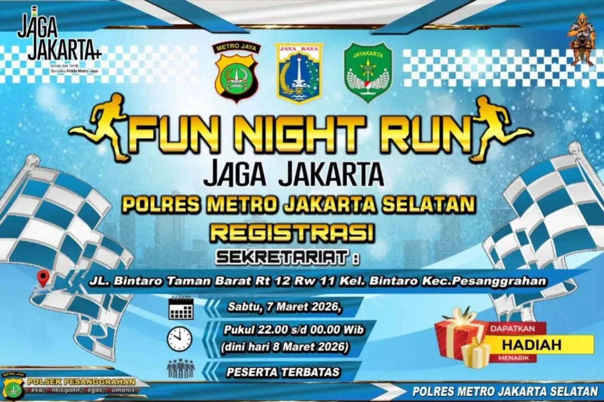 Gelar Balap Lari Berhadiah di Pesanggrahan, Polres Jaksel Targetkan 200 Peserta