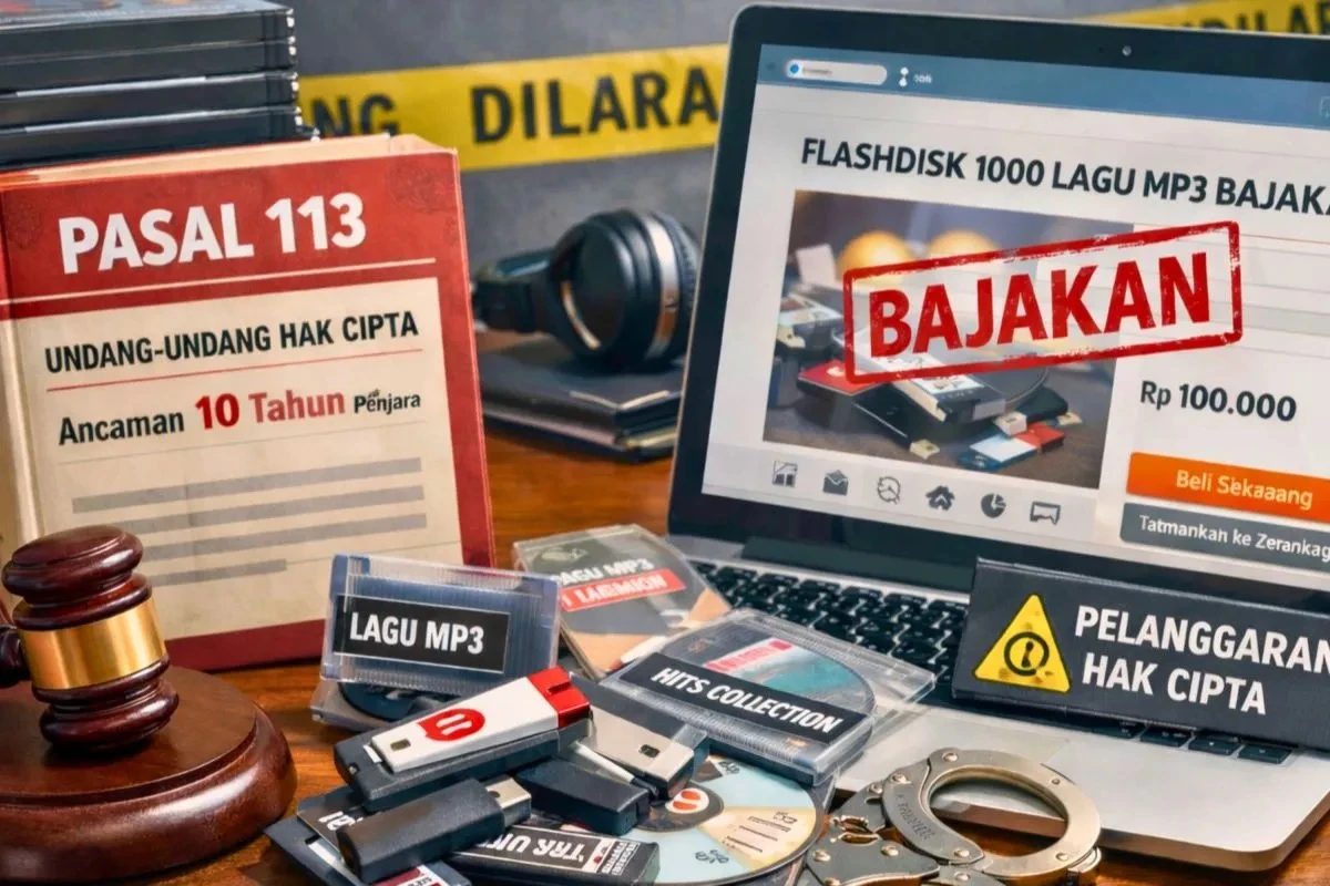 Catat, Jual Flash Disk Lagu Bajakan Diancam 10 Tahun Penjara