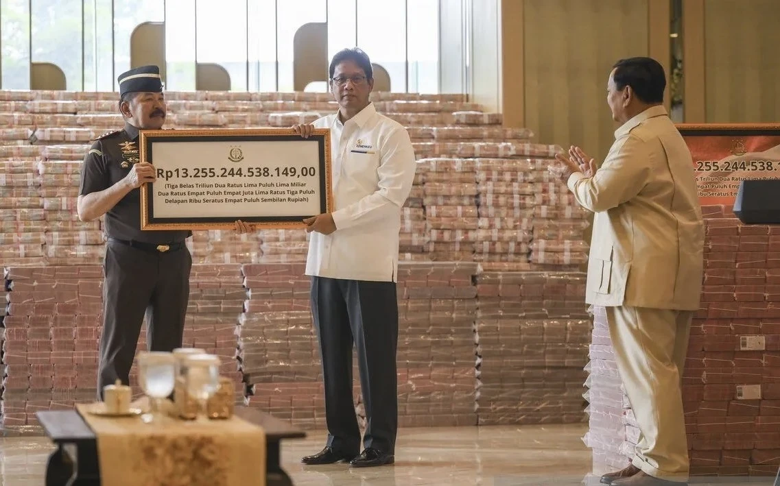 Kejagung Serahkan Rp13,2 Triliun Hasil Sitaan Kasus CPO ke Negara