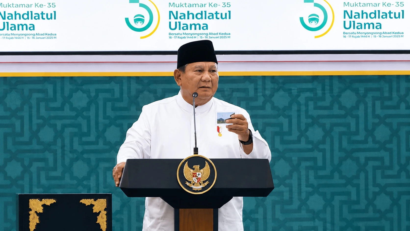 Prabowo Akhirnya Punya Kartanu, Janji Kembali ke Muktamar NU Terpenuhi