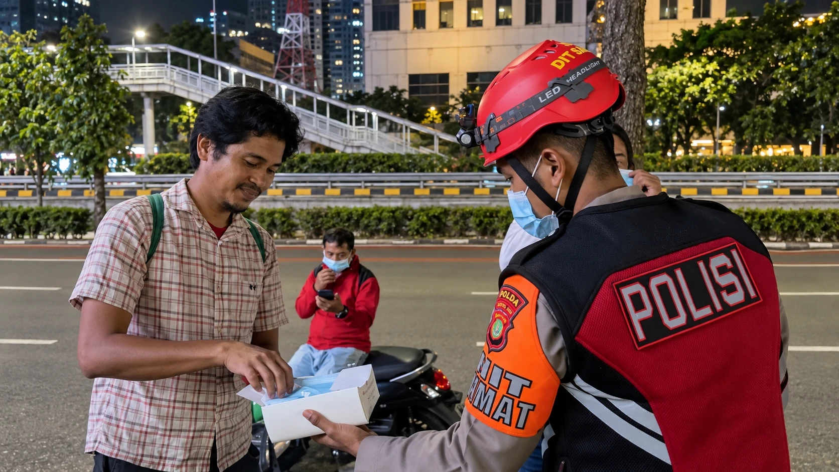 Anak Krakatau Masih Siaga, Polda Metro Kerahkan Tim SAR dan Bagikan Masker