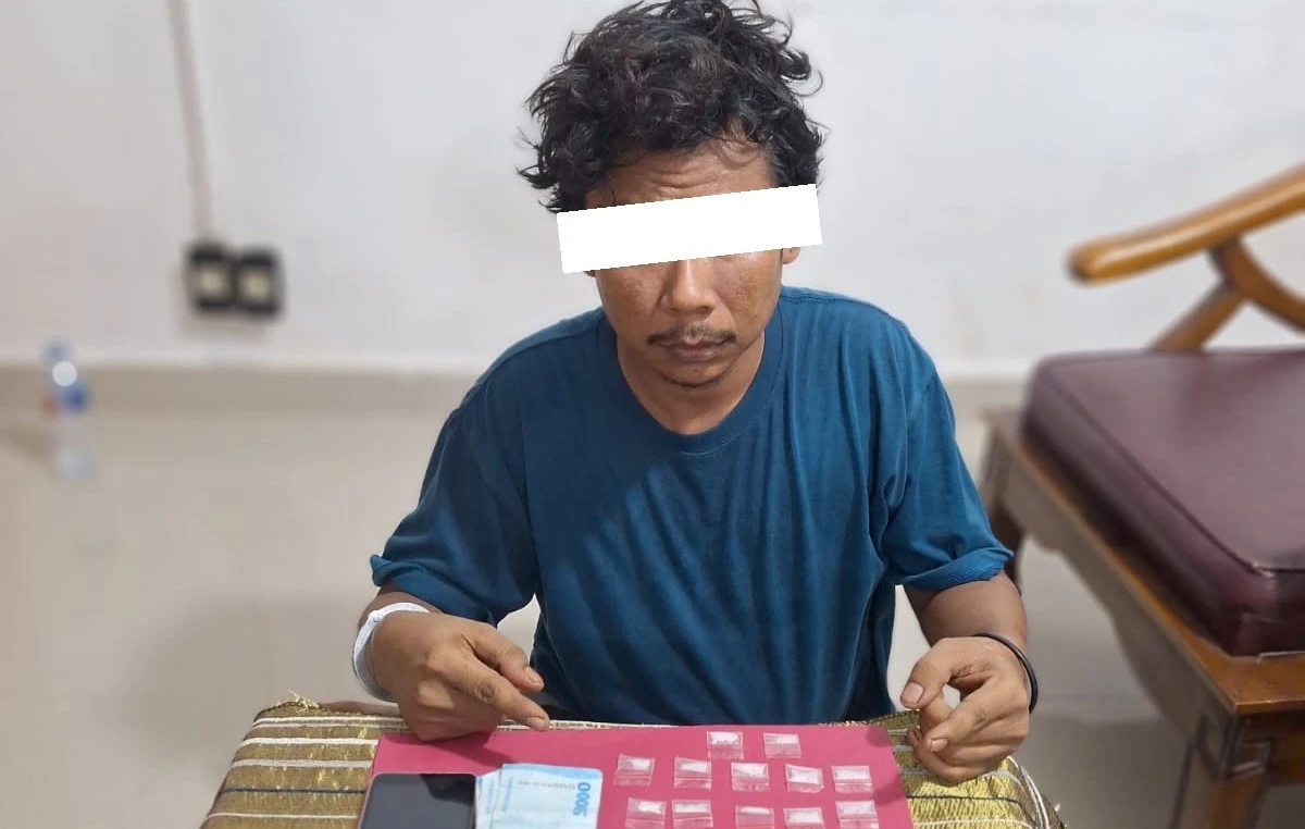 Polisi Tangkap Terduga Pengedar Sabu di Mandau, Amankan 32 Paket Barang Bukti