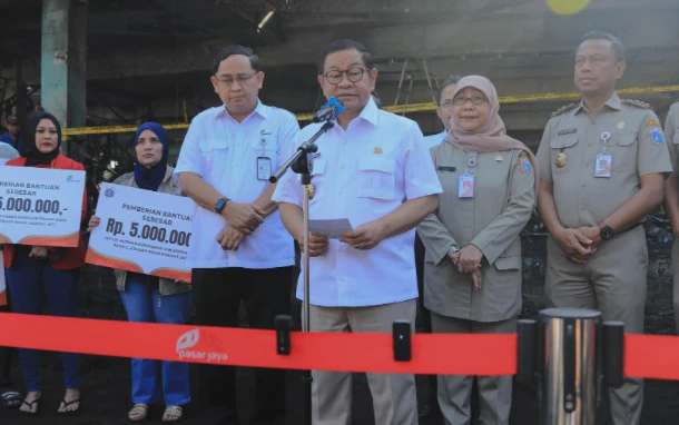 Kebakaran pasar kramat jati, pramono anung