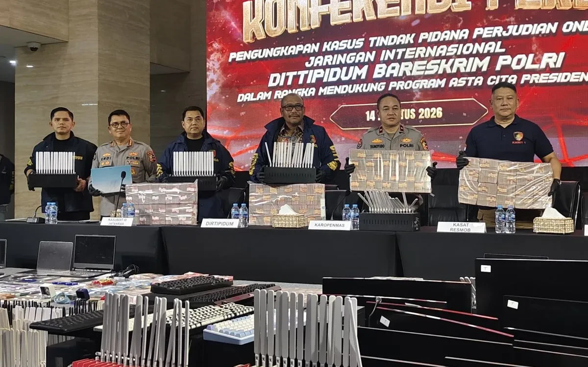 Bareskrim Ringkus 14 Tersangka Jaringan Judol Beromzet Miliaran Rupiah di Tangerang