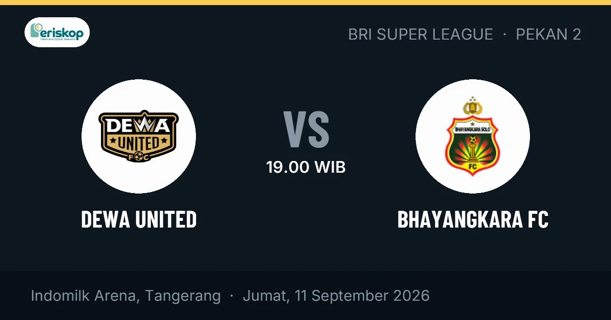 Dewa United vs Bhayangkara FC, Pekan 2 BRI Super League