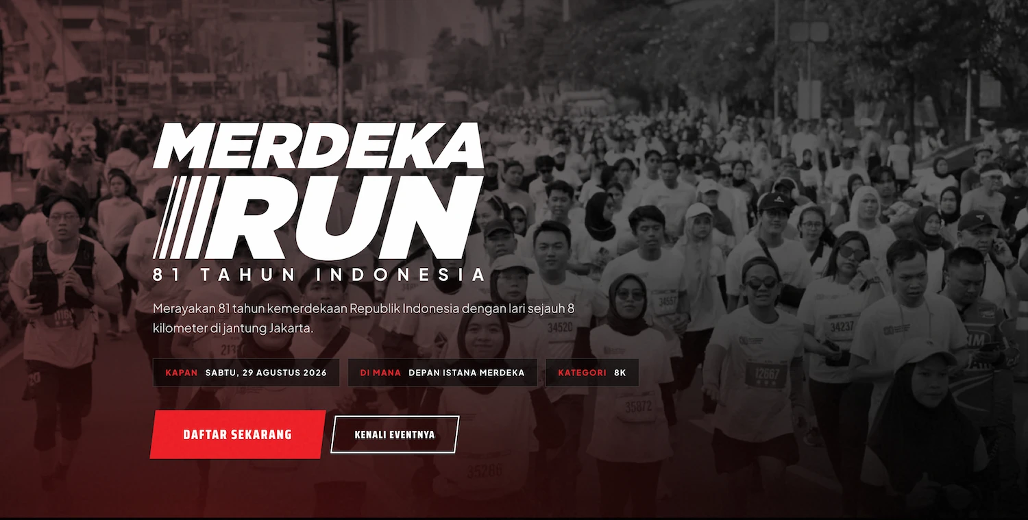 Merdeka Run 2026 Dibuka Lagi, Cek Link Daftar dan Jadwalnya
