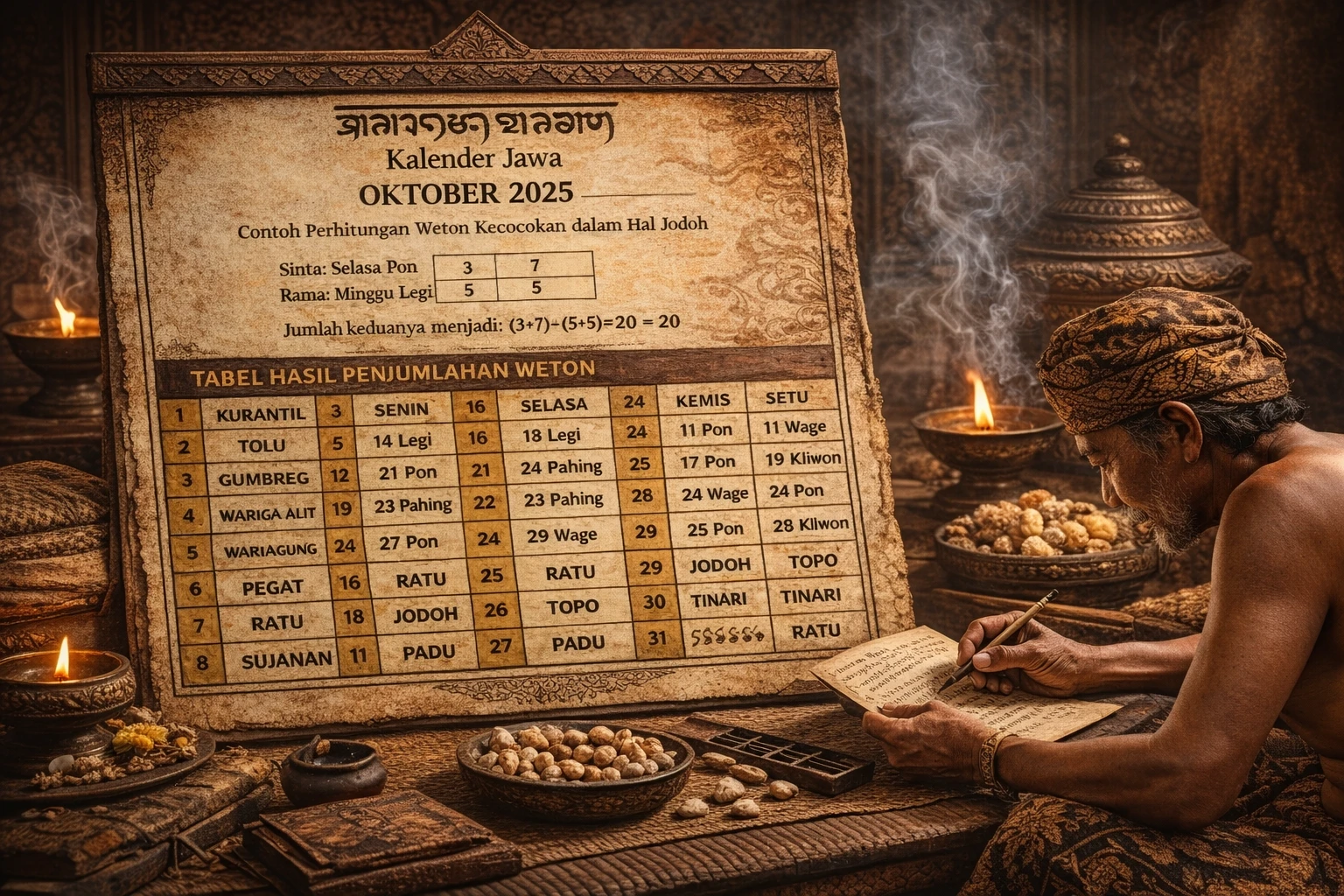 Panduan Kalender Jawa: Cek Weton Kelahiran, Kecocokan Pasangan, dan Wataknya
