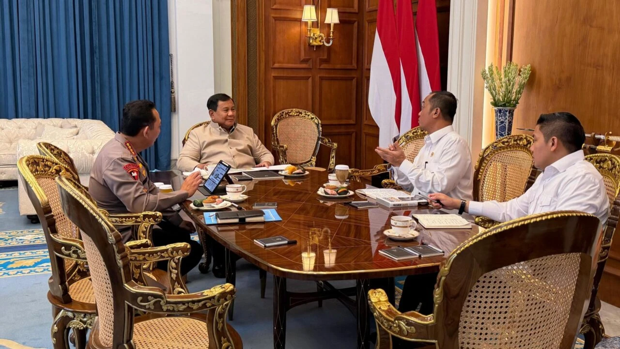 Bertemu Prabowo di Istana, Kapolri Laporkan Kondisi Keamanan Nasional