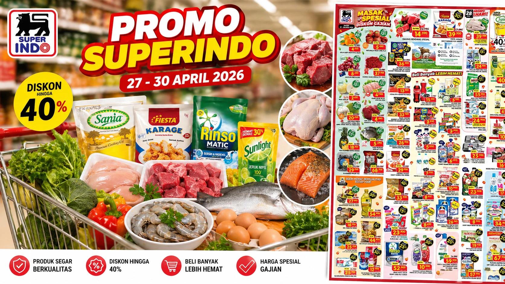 Promo Superindo Terbaru April 2026: Katalog Harga Sembako, Beras, Daging Diskon Besar hingga 30 April
