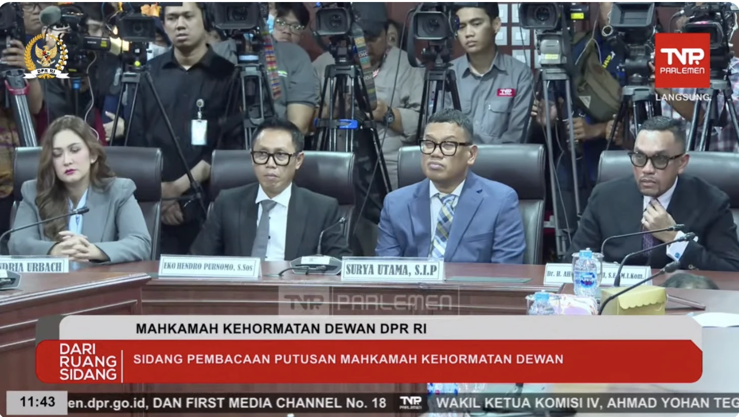 MKD Putuskan Sahroni, Eko, Nafa Nonaktif Tanpa Digaji