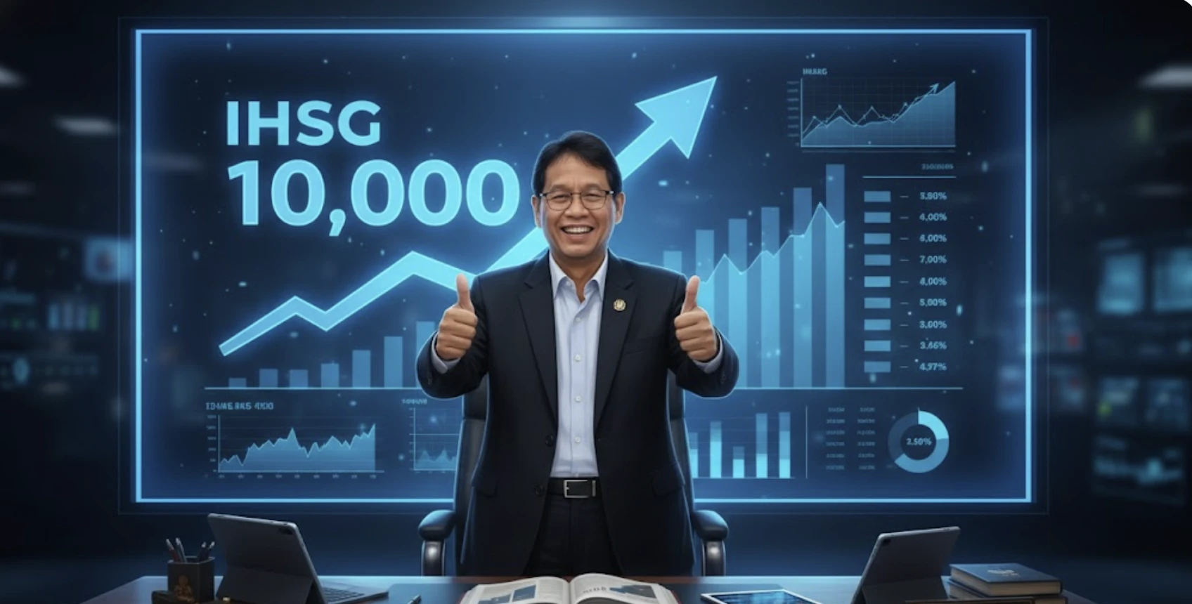 Sempat Ambrol, Purbaya Yakin IHSG Tembus 10.000 di Akhir 2026