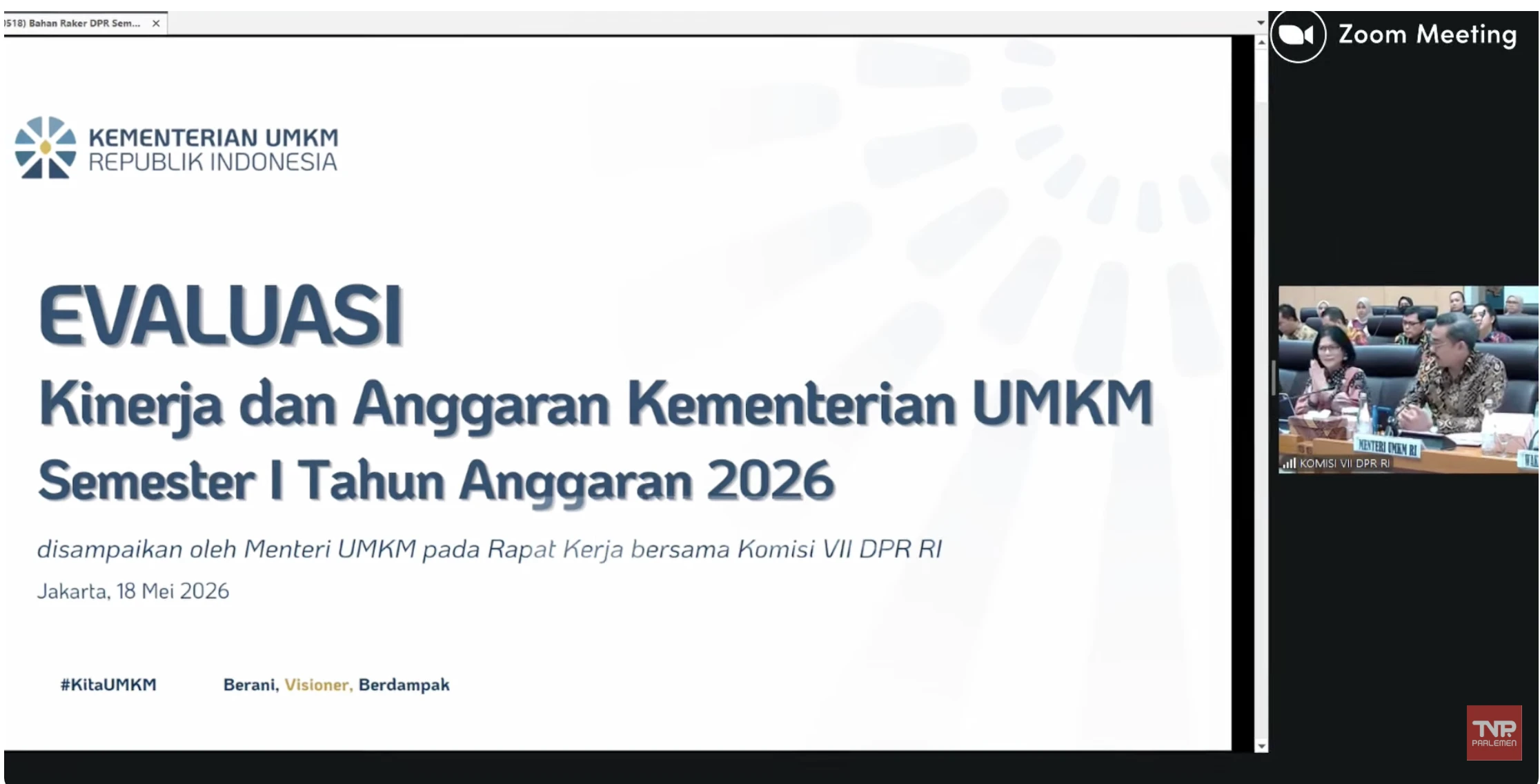 Raker Komisi VII DPR, Maman Abdurrahman Perkenankan "Bu Loto" Sebagai Sesmen Baru