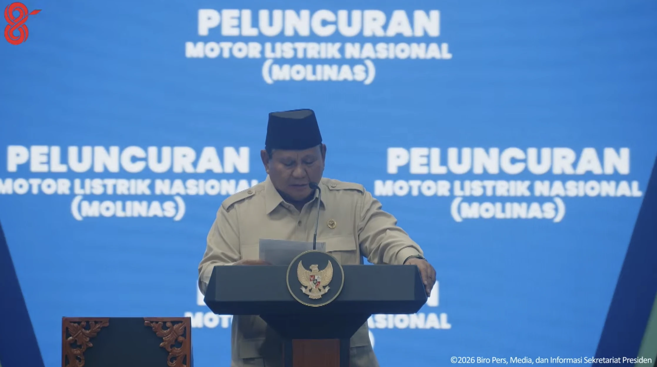 Prabowo Resmikan Motor Listrik Nasional di Cikarang