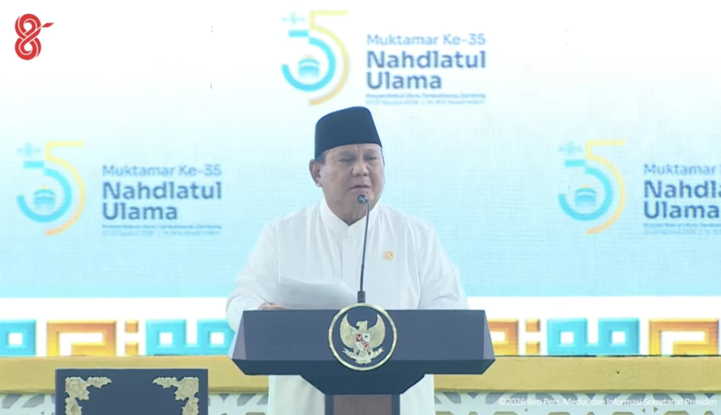 Ini Pesan "Jas Hijau" Prabowo di Penutup Amanat Muktamar NU