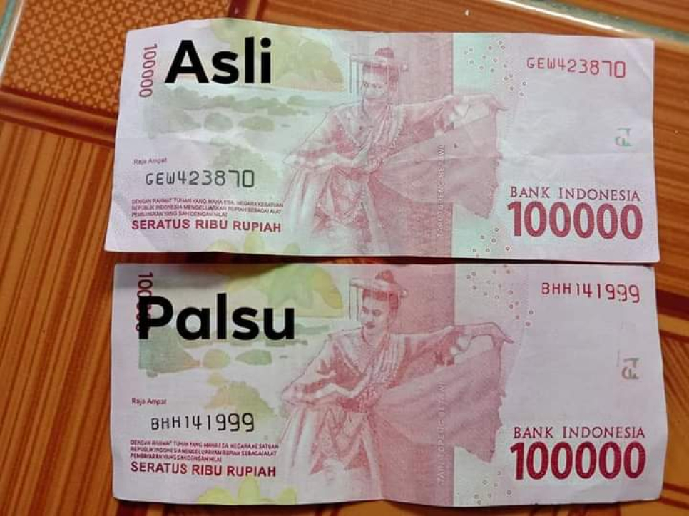 uang palsu, polri