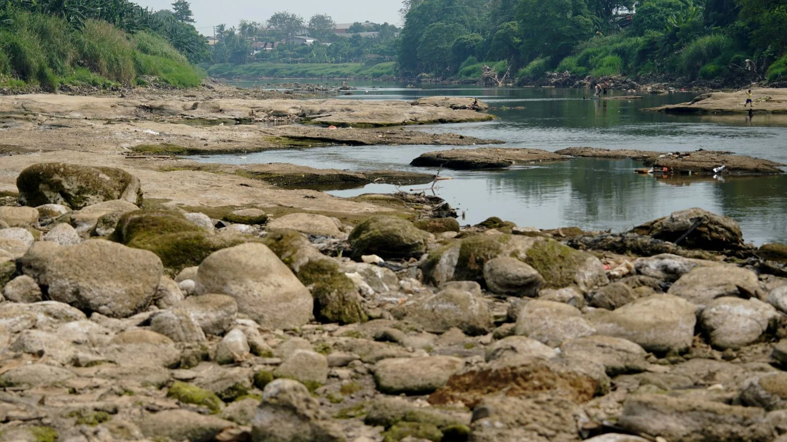 Sungai Cisadane, Kali Cisadane, Pintu Air 10, Bendungan Cisadane, kekeringan, sungai kering, sungai surut, musim kemarau, kemarau panjang, krisis air, dasar sungai, perubahan iklim, krisis lingkungan