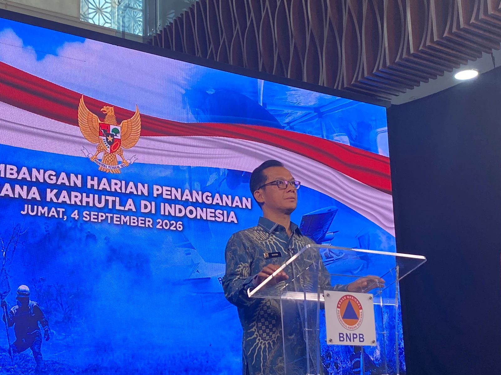 Pelaksana Tugas (Plt.) Kepala Pusat Data, Informasi, dan Komunikasi Kebencanaan BNPB Berton SP Panjaitan